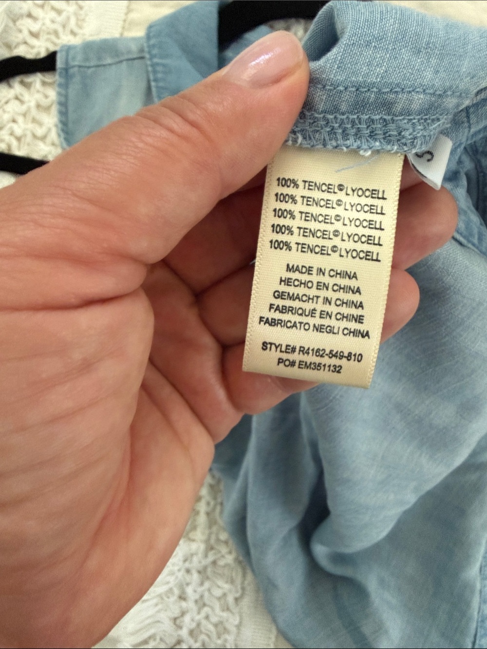 Cloth & Stone by Anthropologie Sleeveless Chambray Button-Down Top - Picture 6 of 6